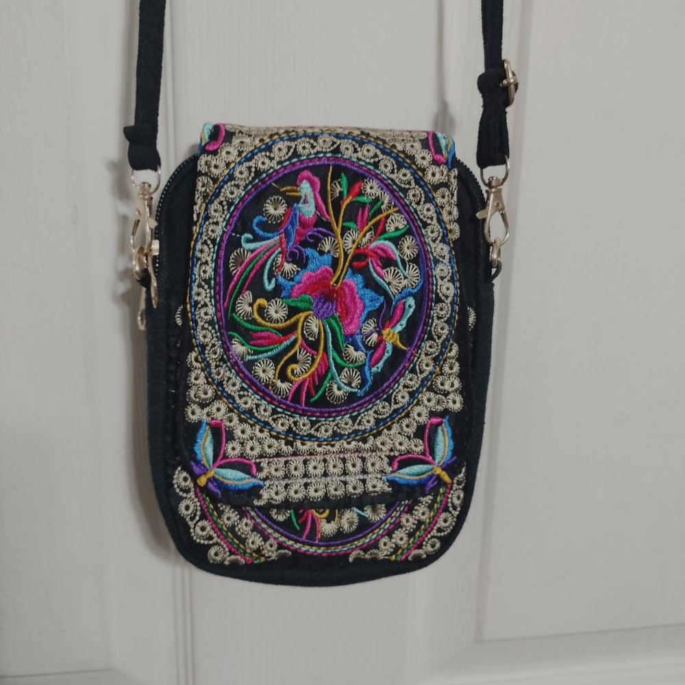 Ethnic embroidered cross body bag